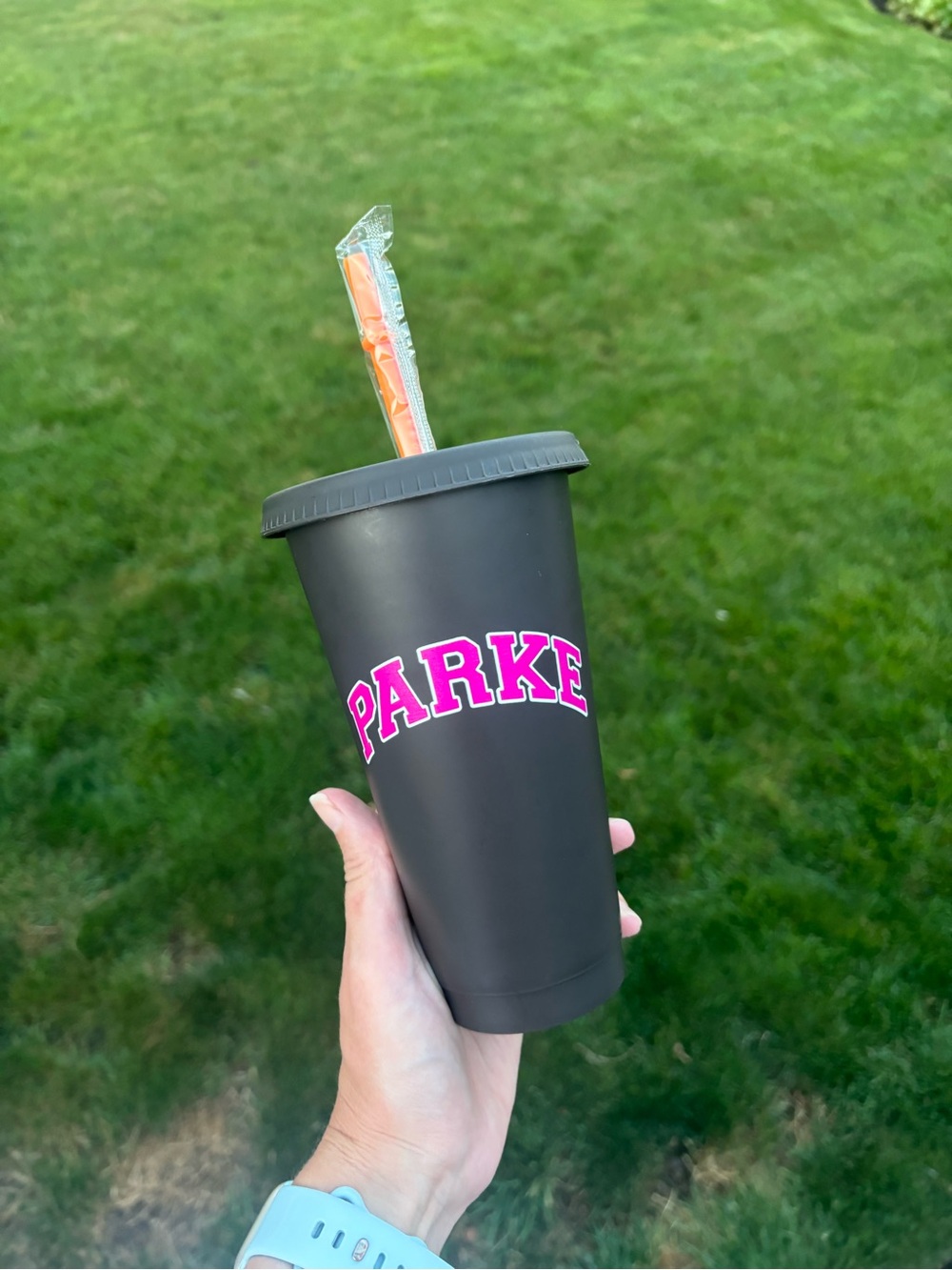 Parke x Dunkin’ tumbler in espresso